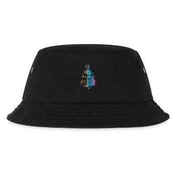 Dresden Farbexplosion Frauenkirche Souvenir Logo - Kinder Bucket Hat - Schwarz - Vorne