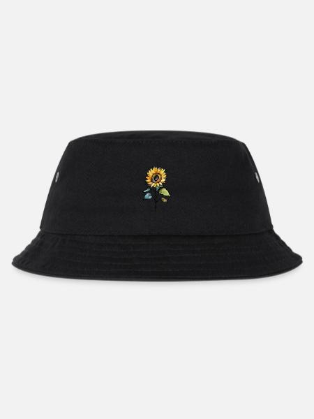 Sunflower - Kids’ Bucket Hat - black
