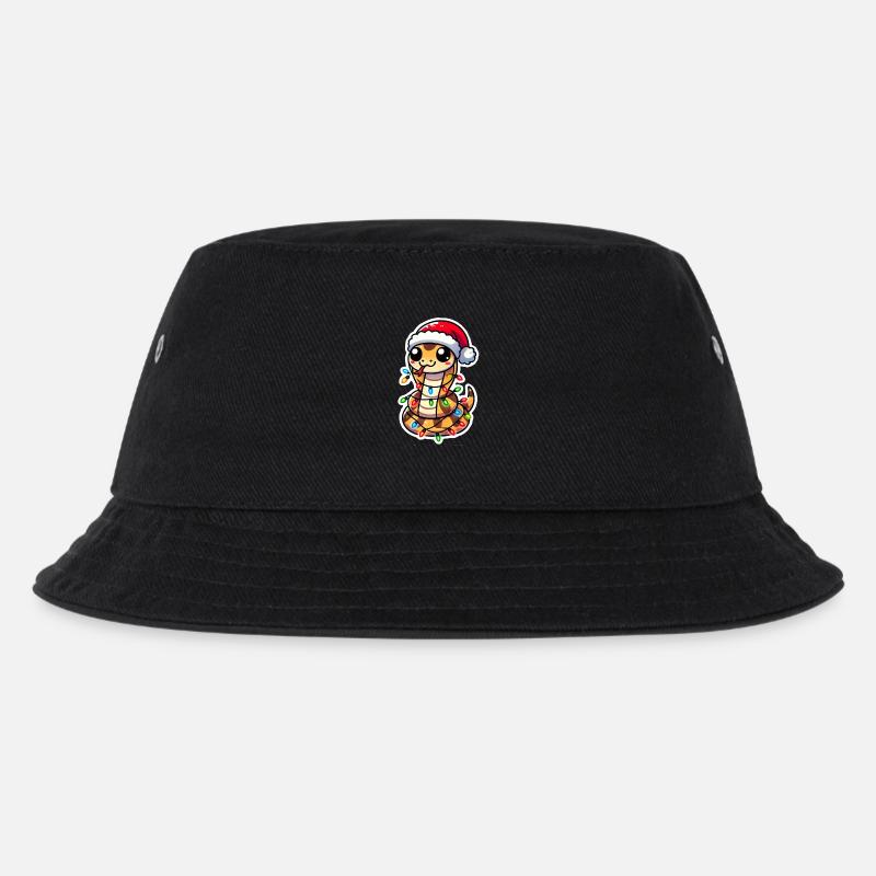 Christmas Snake Wrap - Kids’ Bucket Hat - black