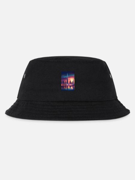 Sonnenuntergang in Dubai - Kinder Bucket Hat - Schwarz