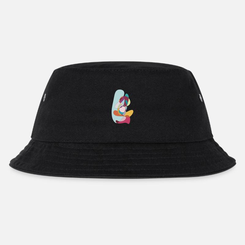 Farbwirbel Abstrakt - Kinder Bucket Hat - Schwarz