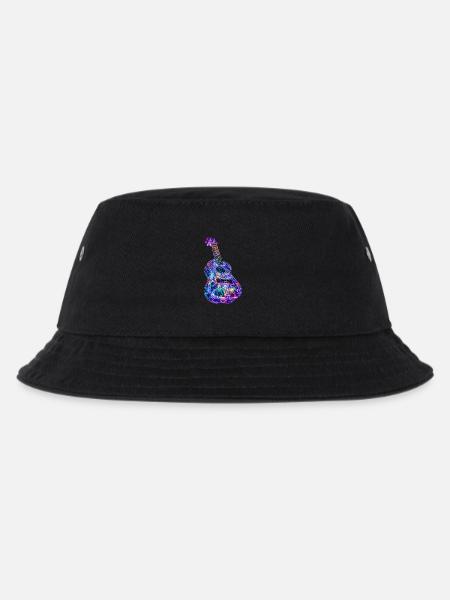 Ukulele - Kinder Bucket Hat - Schwarz