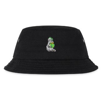 Waschbär Weihnachten Paket - Kinder Bucket Hat - Schwarz - Vorne