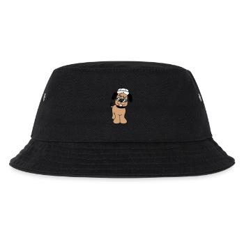 DJ Hund Sonnenbrille Teenager Mütze Cappy Cool Guy - Kinder Bucket Hat - Schwarz - Vorne