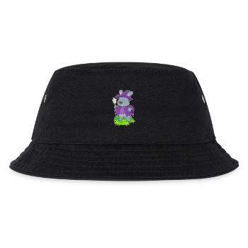 Bunny Witch Broom - Kids’ Bucket Hat - black - Front