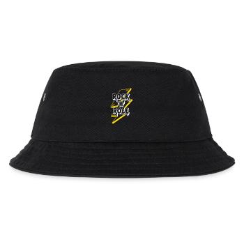 Rock'n'Roll Text Logo mit Blitz - Kinder Bucket Hat - Schwarz - Vorne