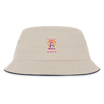 The Path To Inner Peace Begins With Four Words 2 - Kinder Bucket Hat - Natur/Navy - Vorne