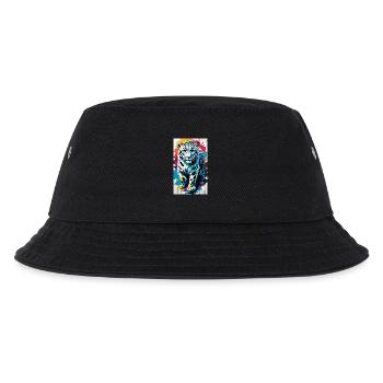Schneeleopard | Leopard | Raubtier - Kinder Bucket Hat - Schwarz - Vorne