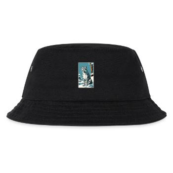 Schneeleopard | Leopard | Raubtier - Kinder Bucket Hat - Schwarz - Vorne