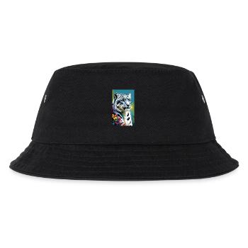 Schneeleopard | Leopard | Raubtier - Kinder Bucket Hat - Schwarz - Vorne