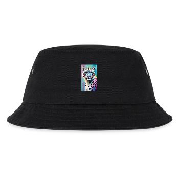 Schneeleopard | Leopard | Raubtier - Kinder Bucket Hat - Schwarz - Vorne