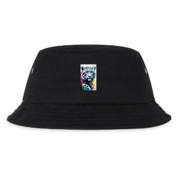Schneeleopard | Leopard | Raubtier - Kinder Bucket Hat - Schwarz - Vorne