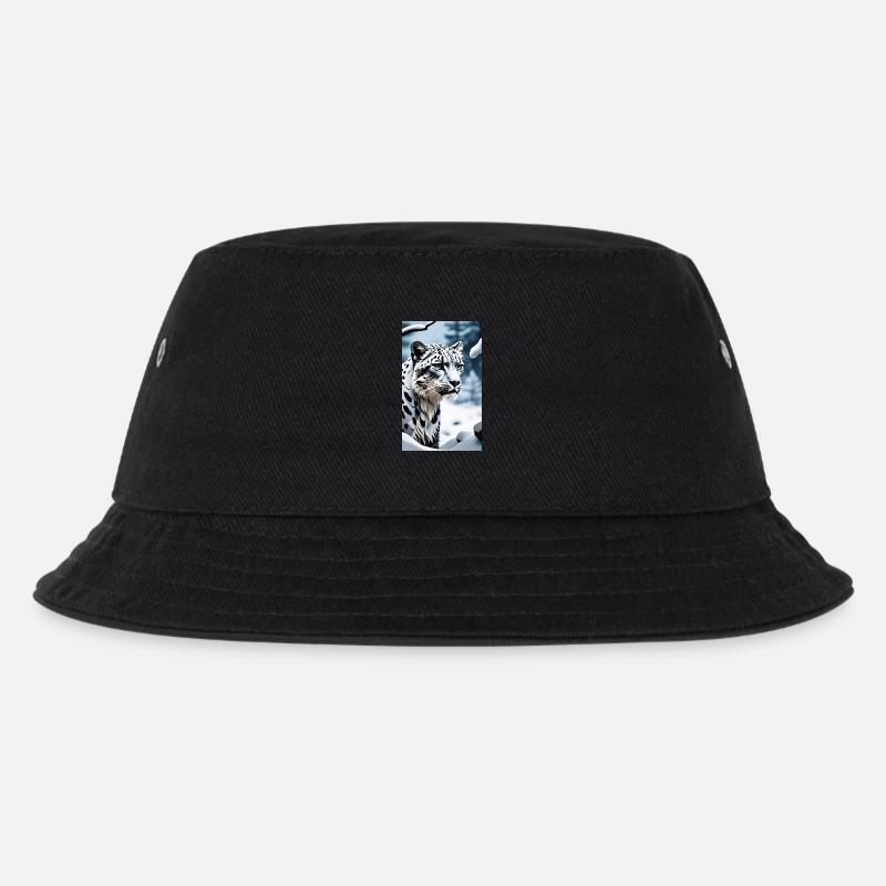 Schneeleopard | Leopard | Raubtier - Kinder Bucket Hat - Schwarz