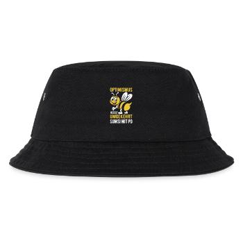 Optimismus heißt umgekehrt Sumsi mit Po - Biene - Kinder Bucket Hat - Schwarz - Vorne
