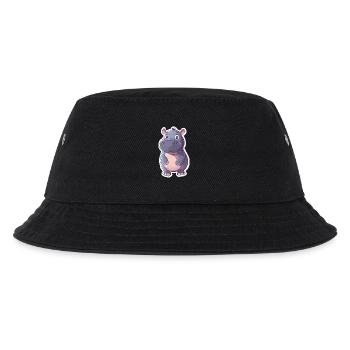 Nilpferd - Kinder Bucket Hat - Schwarz - Vorne