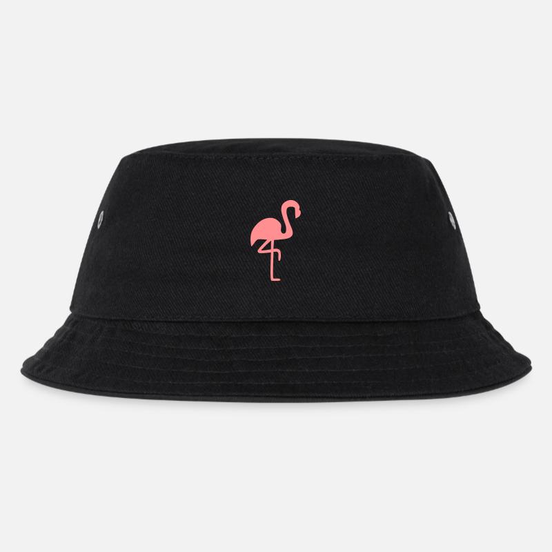 Flamingo Pink Tier Geschenk - Kinder Bucket Hat - Schwarz