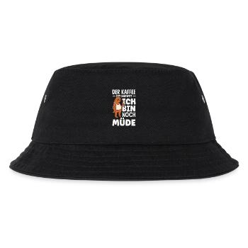 Der Kaffee ist kaputt – Müde Schlafen - Kinder Bucket Hat - Schwarz - Vorne