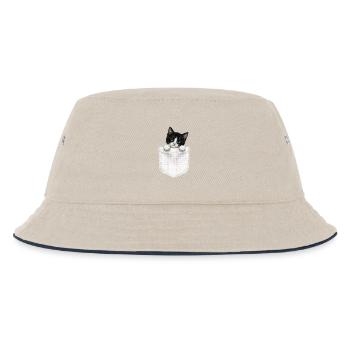 Cat Pocket jette un coup d’œil à un chat mignon dans la poche - Bob Enfant - blanc cassé/bleu marine - Devant