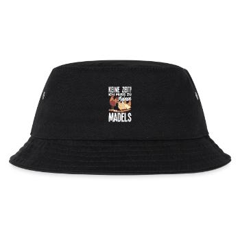 Keine Zeit! Ich muss zu meinen Mädels – Hühner - Kinder Bucket Hat - Schwarz - Vorne