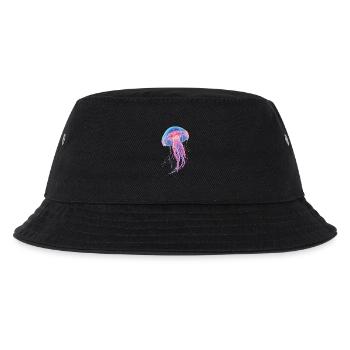 Regenbogen-Neonquallen - Kinder Bucket Hat - Schwarz - Vorne