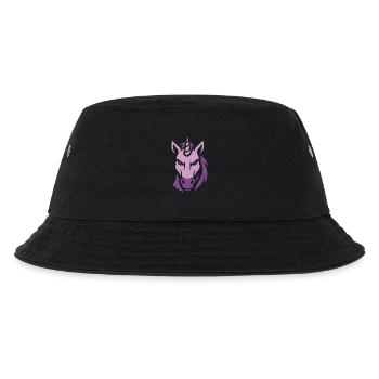 Lila Pferdekopf Stilisiert, Einhorn böse - Kinder Bucket Hat - Schwarz - Vorne