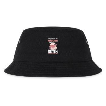 Reiten Pferdeliebhaber Reiterhof Pferde - Kinder Bucket Hat - Schwarz - Vorne