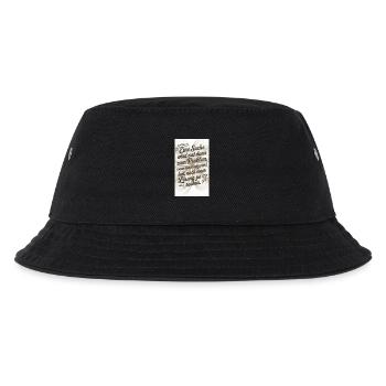 Lösungsfindung Zitat Typografie - Kinder Bucket Hat - Schwarz - Vorne