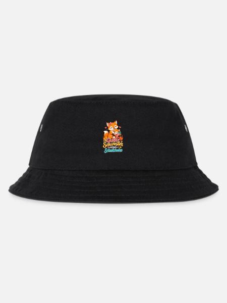 Große Schwester Schultüte Fuchs - Kinder Bucket Hat - Schwarz