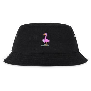 Flamingo Volleyballspieler Volleyball - Kinder Bucket Hat - Schwarz - Vorne