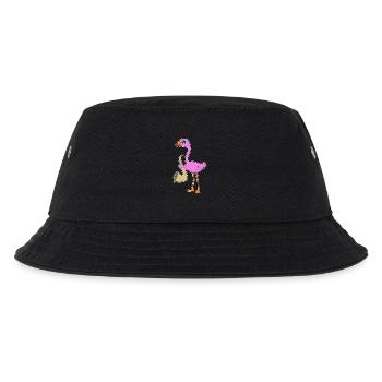 Flamingo Musiker Saxophon Musik - Kinder Bucket Hat - Schwarz - Vorne