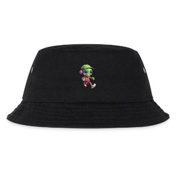 Green Alien Jogger with Headphones - Kids’ Bucket Hat - black - Front