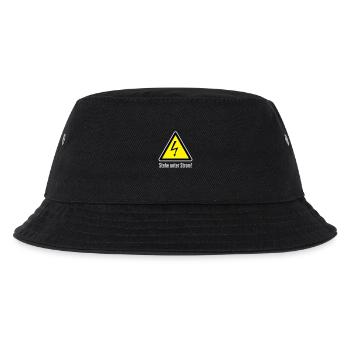 Vorsicht: Stehe unter Strom! - Kinder Bucket Hat - Schwarz - Vorne