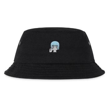 Victory hand sign crying girl - Kids’ Bucket Hat - black - Front