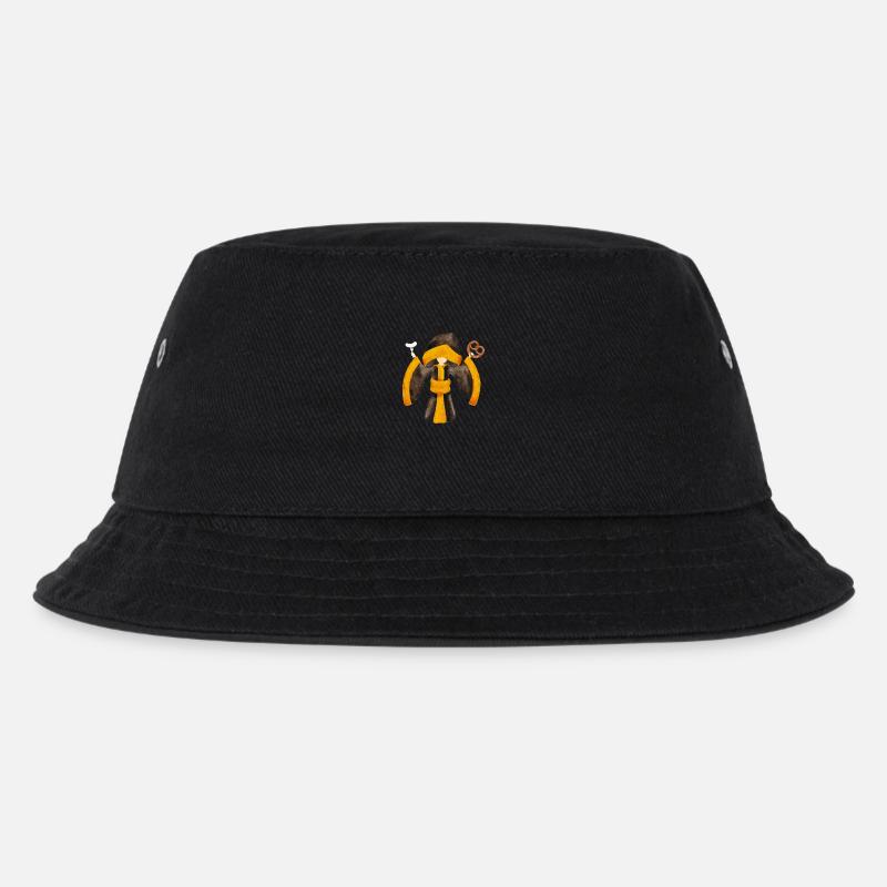 An Guadn! Münchner Kindl mit Weisswurst und Brezn - Kinder Bucket Hat - Schwarz