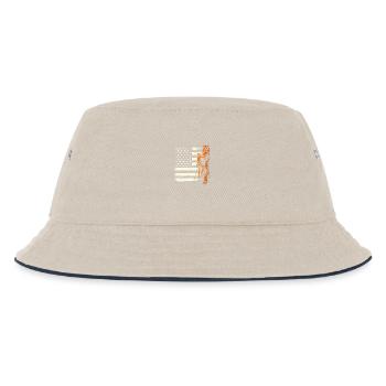 Baumpfleger Flagge Wald Holzfäller Geschenk - Kinder Bucket Hat - Natur/Navy - Vorne