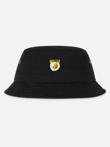 Faultier - Kinder Bucket Hat - Schwarz