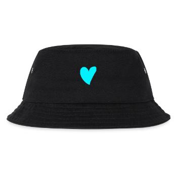 Coeur turquoise cyan idée cadeau vert bleu - Bob Enfant - noir - Devant