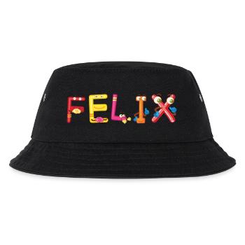 Felix - Kinder Bucket Hat - Schwarz - Vorne