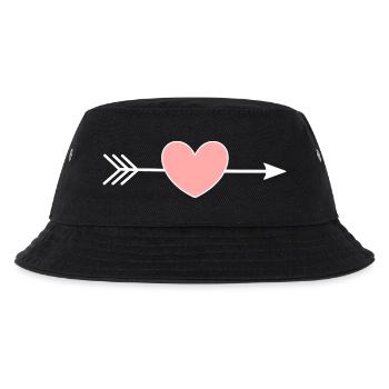 Pink Heart Arrow Hearts Gift Valentine's Day - Kids’ Bucket Hat - black - Front