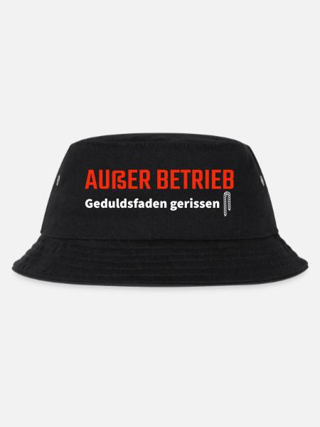 AUßER BETRIEB - Geduldsfaden gerissen - Kinder Bucket Hat - Schwarz