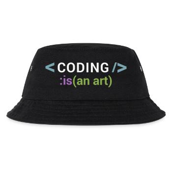 Programmieren ist eine Kunst - Kinder Bucket Hat - Schwarz - Vorne