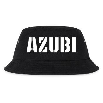 Azubi Tshirt Azubi Cap - Kinder Bucket Hat - Schwarz - Vorne