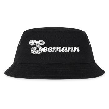 Seemann Grunge Handschrift Ahoi Moin Meer maritim - Kinder Bucket Hat - Schwarz - Vorne