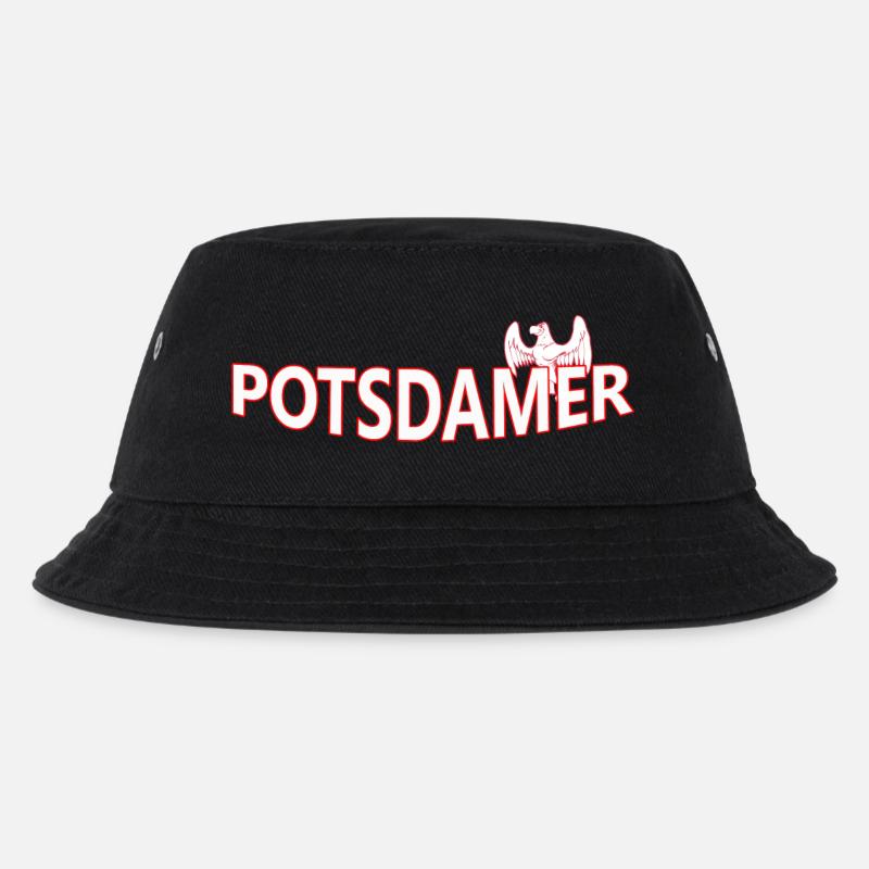 POTSDAMER - Kinder Bucket Hat - Schwarz