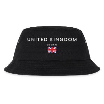 Flagge des Vereinigten Königreichs, britischer Stolz - Kinder Bucket Hat - Schwarz - Vorne