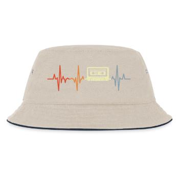 Herzlinie 80s cassette - Kids’ Bucket Hat - ecru/navy - Front