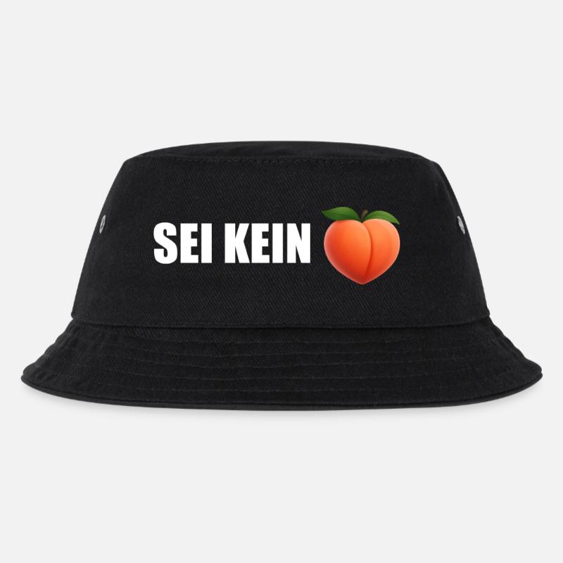 Don't be a Peach - Kids’ Bucket Hat - black