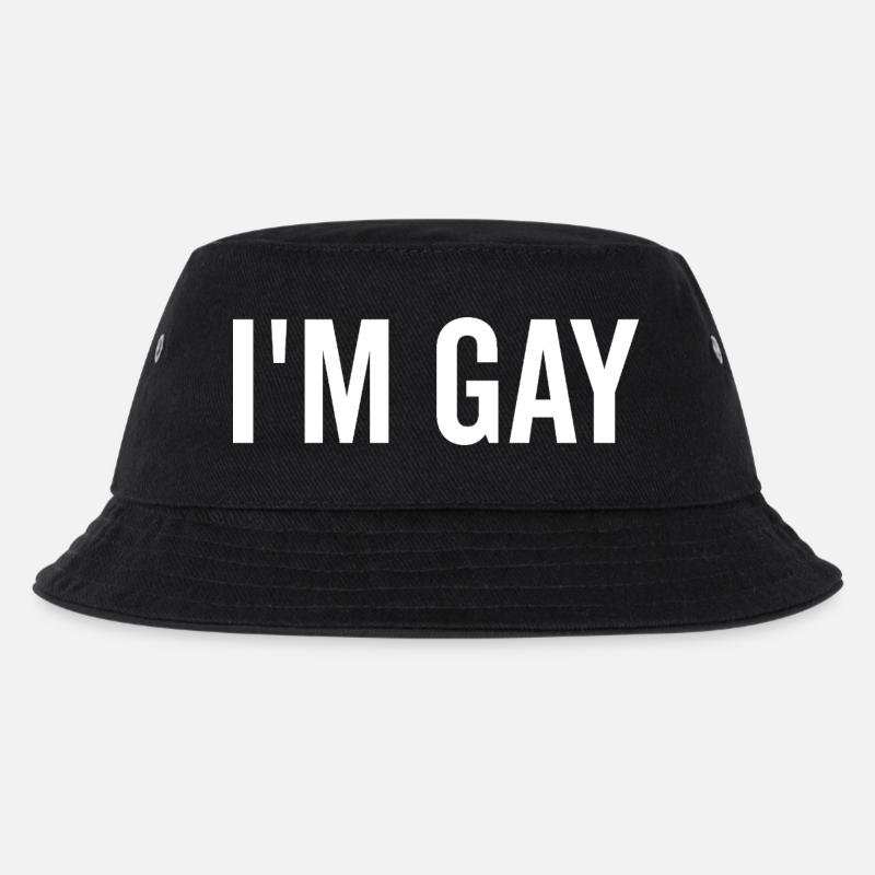 Ich bin schwul - Kinder Bucket Hat - Schwarz