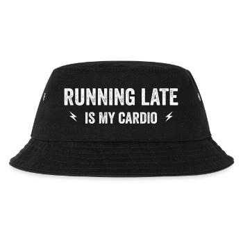 Zu spät zu kommen ist mein Cardio - Kinder Bucket Hat - Schwarz - Vorne
