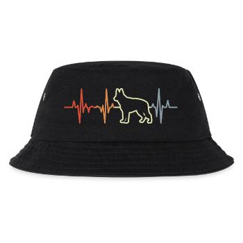 Schäferhund Herzlinie - Kinder Bucket Hat - Schwarz - Vorne